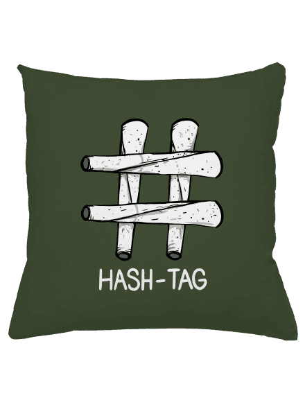 Hash tag vankúš Olive Green