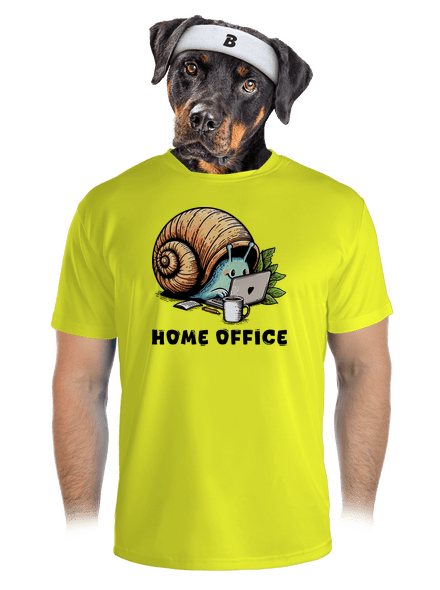 Slimákov home office pánske športové tričko Neon Yellow