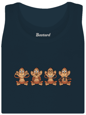 Opička s mobilom dámske tielko klasické Navy