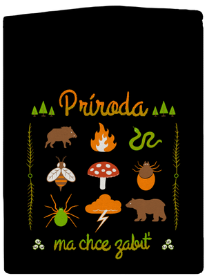 Príroda ma chce zabiť pánska mikina na zips Black