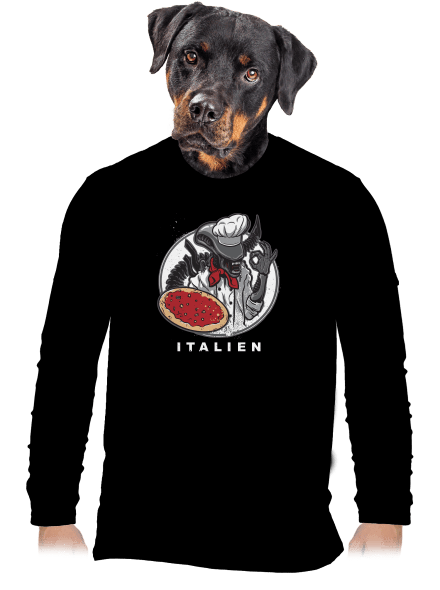 Italien pánske dlhý rukáv Black
