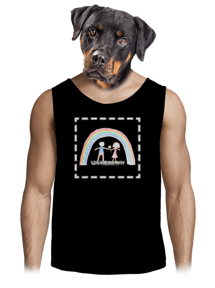 Detské kresby - Nahraj vlastnú pánske tielko Black