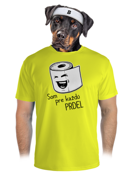 Prdel pánske športové tričko Neon Yellow