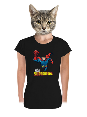Môj superhrdina dámske tričko prémium Black