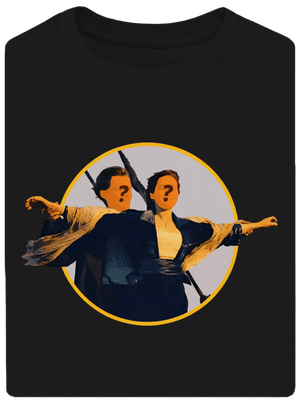 Titanic unisex tričko oversized Black