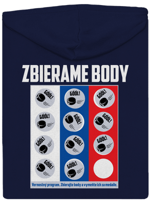 Zbierame body - hokej pánska mikina na zips Navy