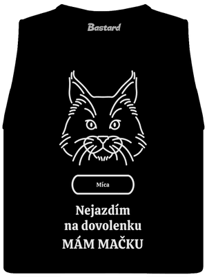 Nemôžem, mám mačku dámske tielko voľné Black