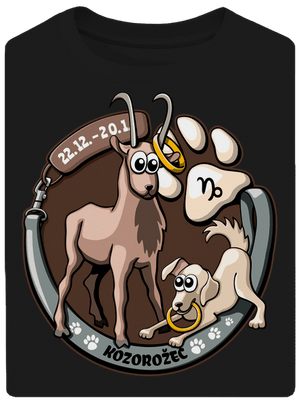 Psí horoskop: Kozorožec unisex tričko oversized Black