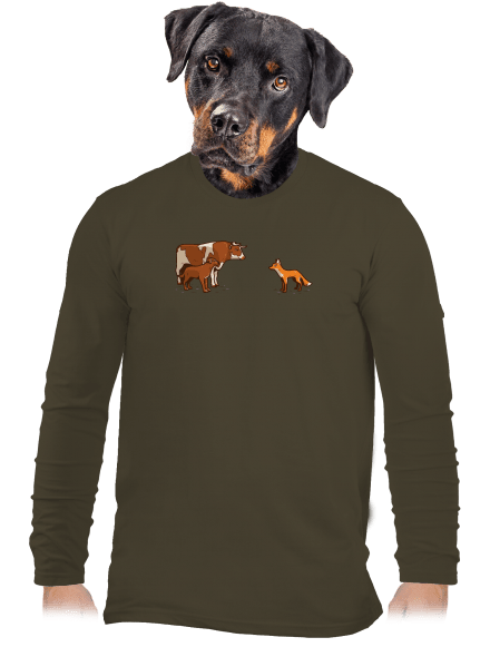 Vůl, pes a vulpes pánske dlhý rukáv Urban Khaki