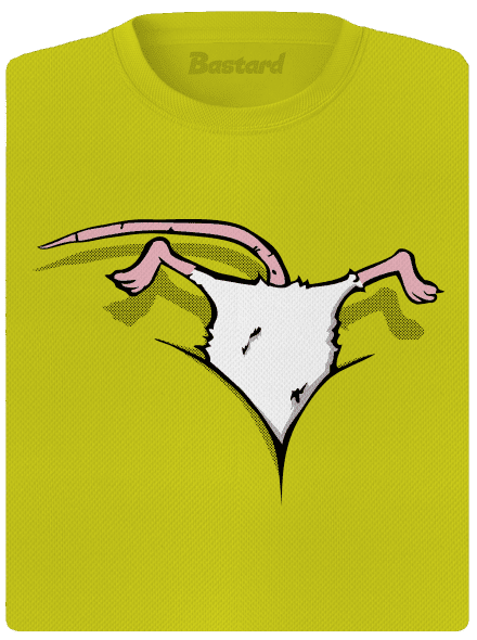 Myš vo výstrihu dámske športové tričko Neon Yellow