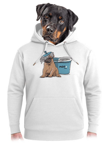 Mops unisex mikina premium Snowwhite