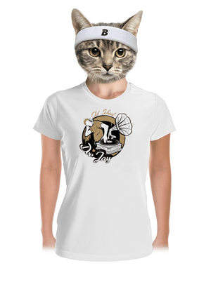 Old school DJ dámske športové tričko White