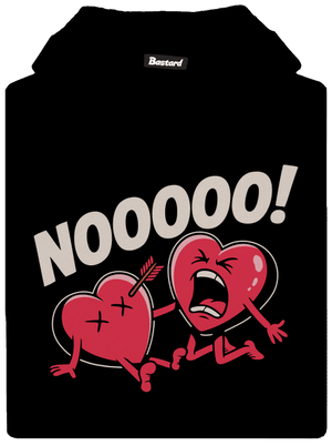 Zásah do srdca detská mikina klokanka Black