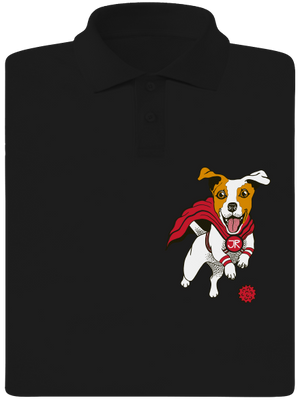 Jack Russell pánska polokošeľa Black