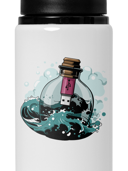 USB odkaz vo fľaši flaša na vodu White