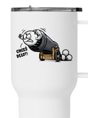 Chceš delo? termohrnček White