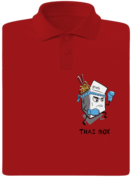 Thai box pánska polokošeľa Red Mal