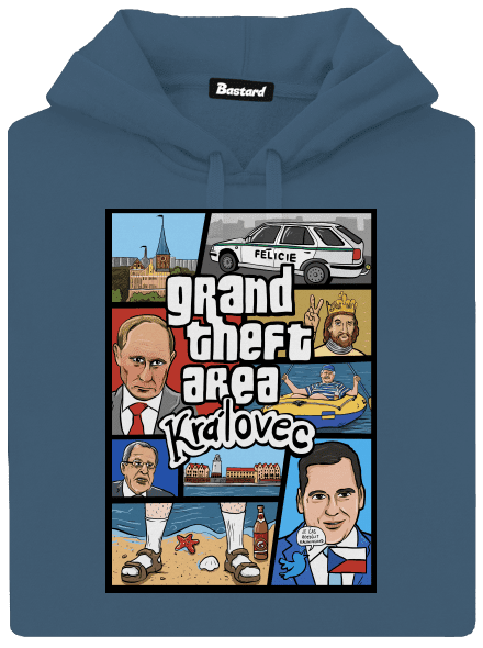 Královec dámska mikina klokanka Denim