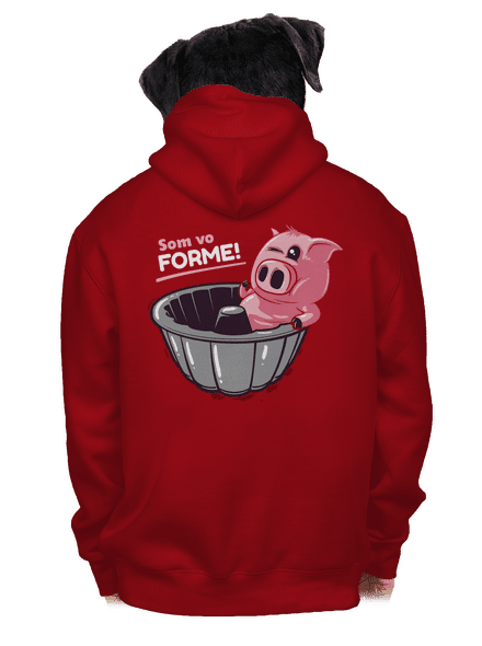 Vo forme pánska mikina na zips Red