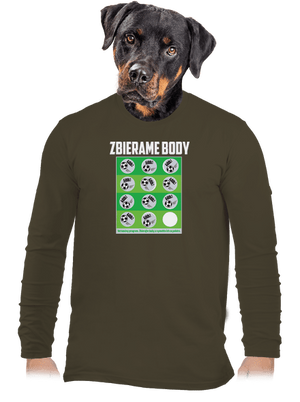 Zbierame body - futbal pánske dlhý rukáv Urban Khaki
