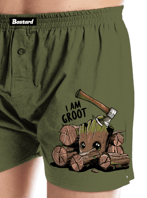 I Am Groot pánske trenky Khaki