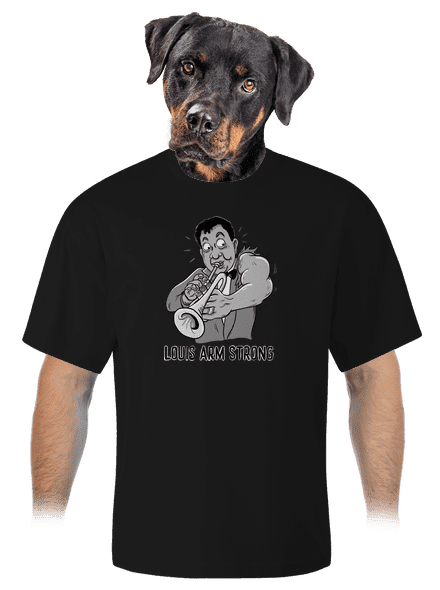 Louis Armstrong unisex tričko oversized Black