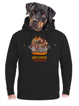 Čo Doom dal unisex mikina premium Dark Black
