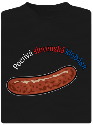 Poctivá buchta a klobása pánske športové tričko Black