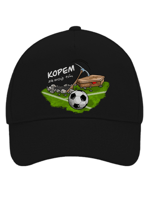 Kopem za svoj tím šiltovka baseballka Black