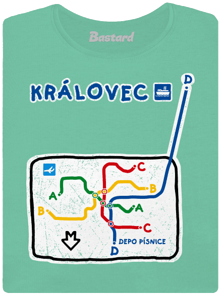 Metro Královec dámske tričko prémium Mint Mal