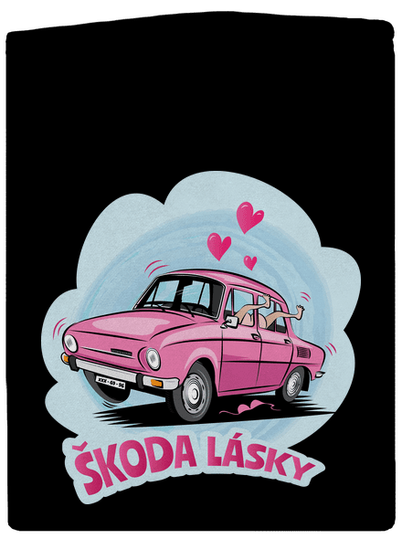 Škoda lásky pánska mikina na zips Black