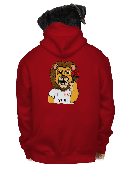 I lev you pánska mikina na zips Red