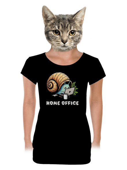 Slimákov home office dámske tričko s lemom Black