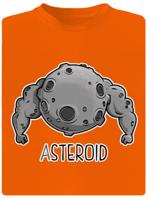Asteroid pánske športové tričko Neon Orange