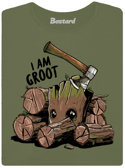 I Am Groot dámske tričko Khaki