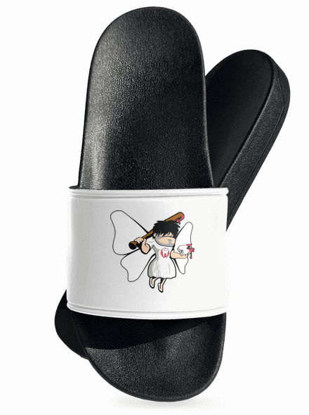 Zúbková víla šľapky White