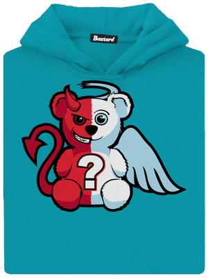 Anjel vs. diabol detská mikina klokanka Hawaiian Blue