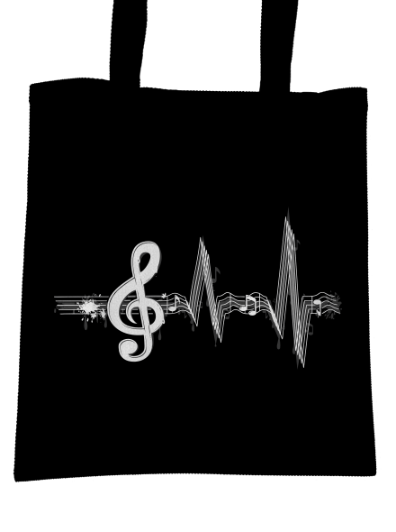 Žijem muzikou taška Black