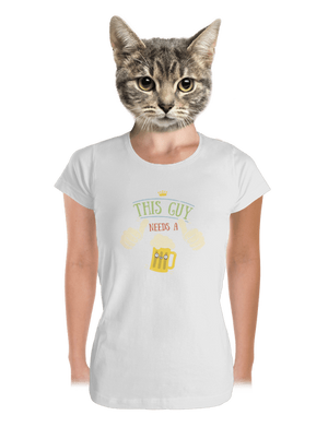 This guy needs a beer dámske tričko prémium White