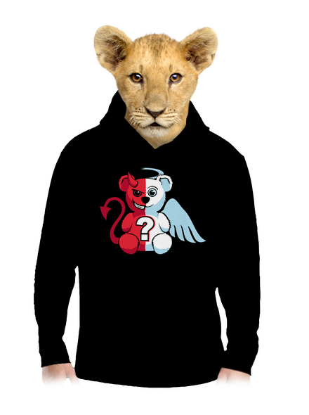 Anjel vs. diabol detská mikina klokanka Black