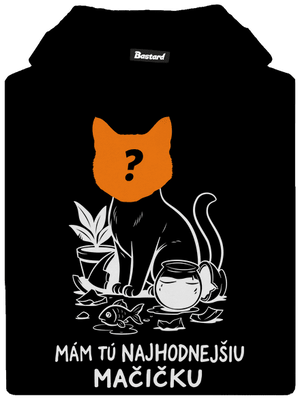 Mám najhodnejšiu mačičku detská mikina klokanka Black