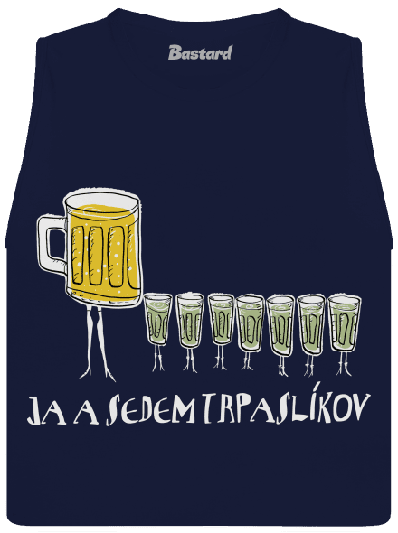 Ja a sedem trpaslíkov dámske tielko voľné Navy