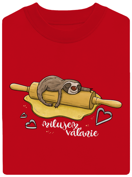 Milujem váľanie unisex mikina bez kapucne Red