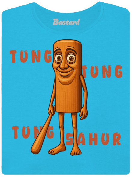 Tung Tung Tung Sahur – Italian Brainrot dámske tričko s lemom Blue Atol