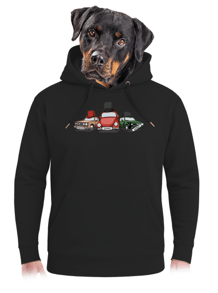 Traja veteráni unisex mikina premium Dark Black