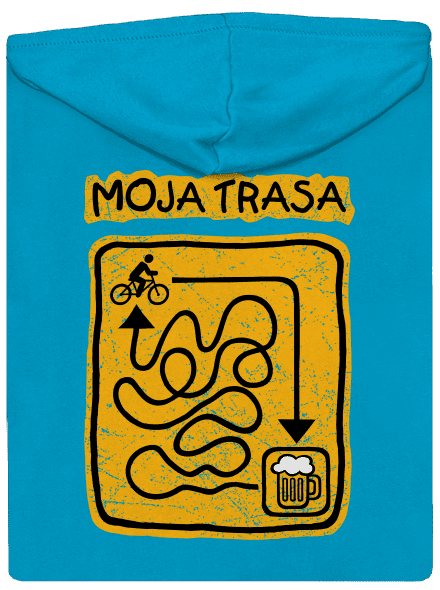 Moja trasa dámska mikina na zips Blue Atol