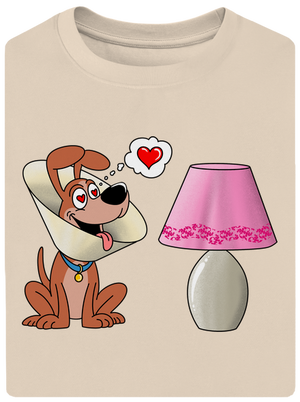 Zamilovaný pes unisex tričko oversized Almond