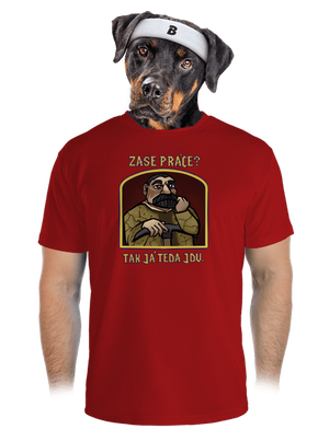 Zase práce? pánske športové tričko Red Mal