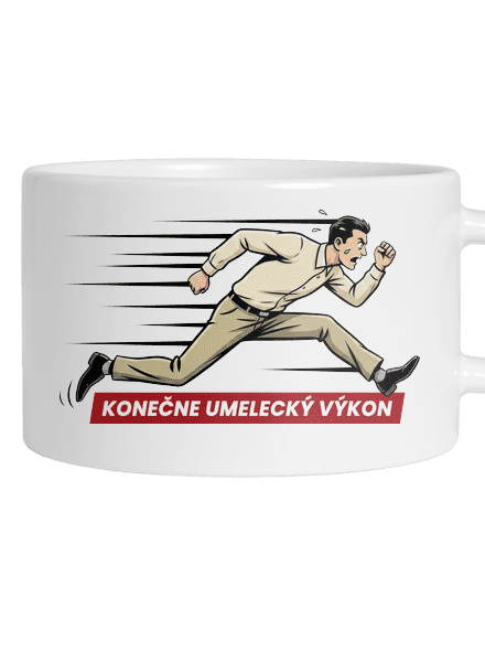 Umelecký výkon hrnček makronka White