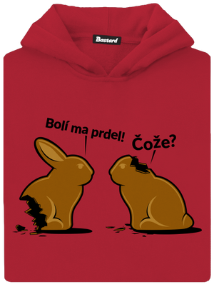 Bolí ma prdel detská mikina klokanka Fire Red